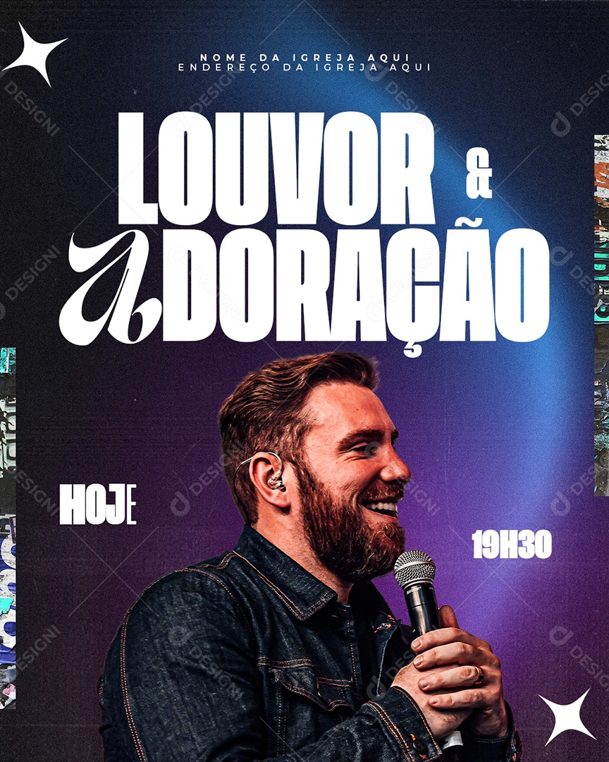Louvor e Adoração Social Media PSD Editável