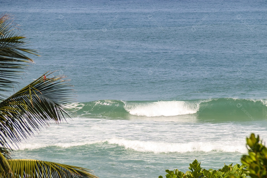 Vista de uma linda praia