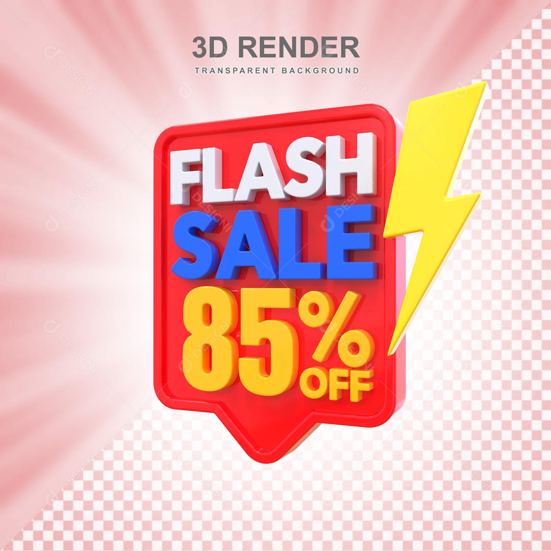 Ofertas Limitada 85% no Off Selo 3D Vermelho e Amarelo para Composição PSD