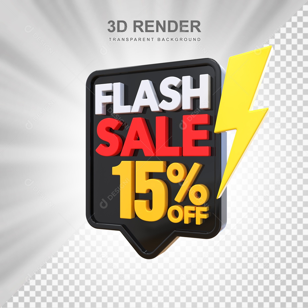 Ofertas Limitada 15% no Off Selo 3D para Composição PSD