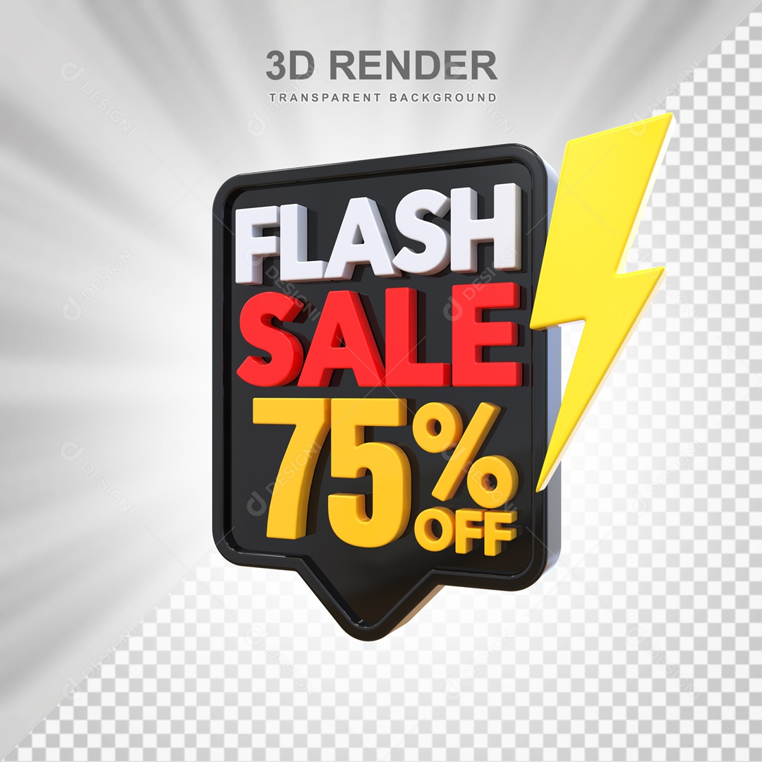 Ofertas Limitada 75% no Off Selo 3D para Composição PSD