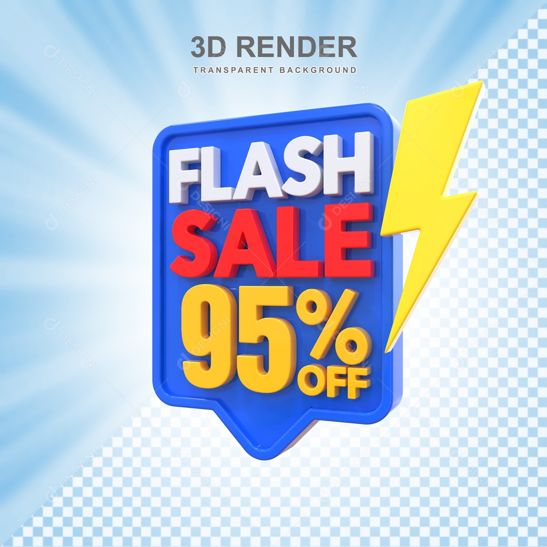 Ofertas Limitada 95% no Off Selo 3D Azul e Amarelo para Composição PSD