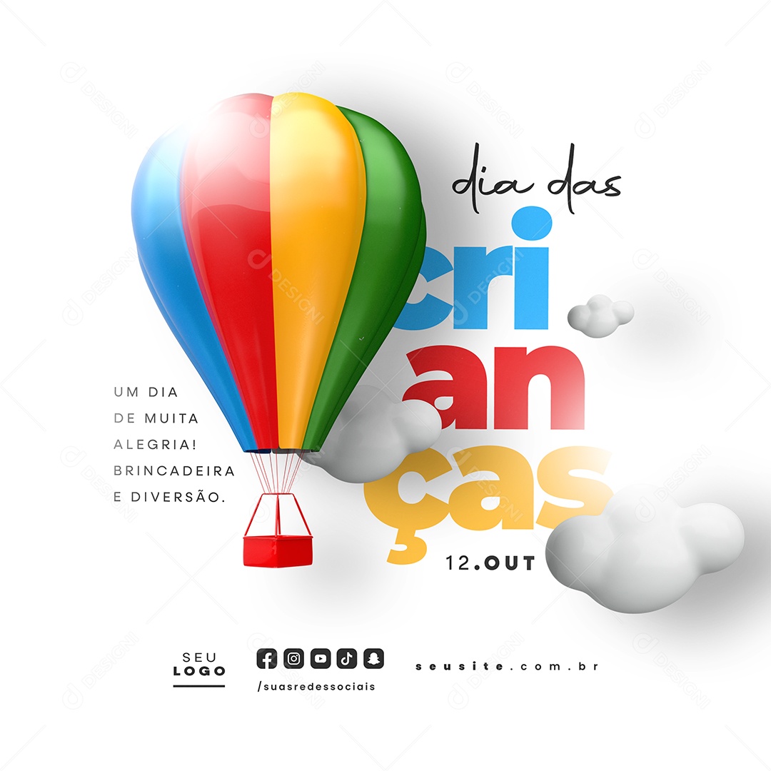 Dia Das Crianças 12 de Outubro Social Media PSD Editável