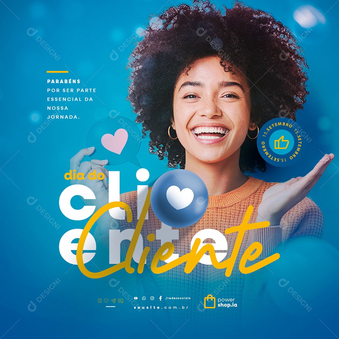 Dia do Cliente 15 de Setembro Social Media PSD Editável