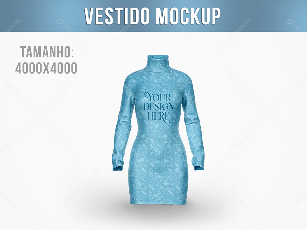Vestido Feminino Mockup PSD Editável