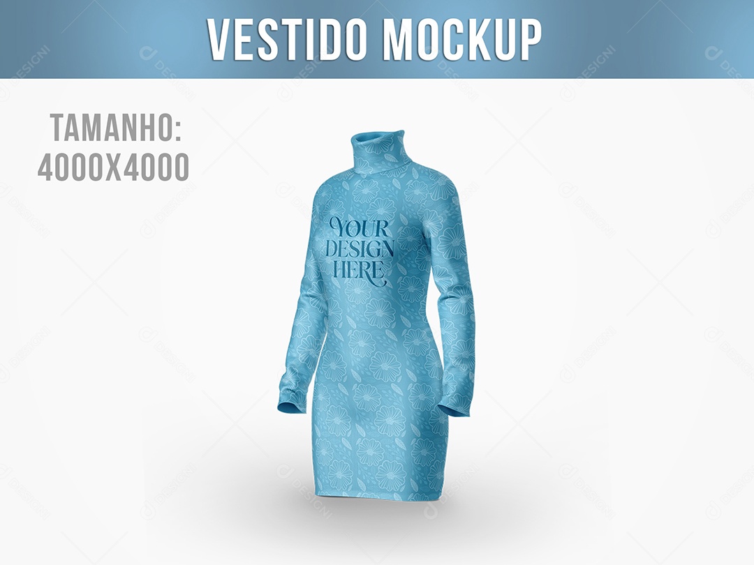 Vestido Feminino Mockup PSD Editável