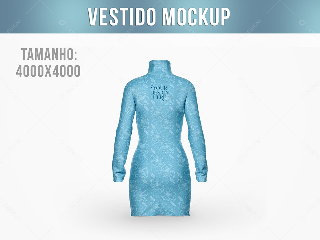 Vestido Feminino Mockup PSD Editável
