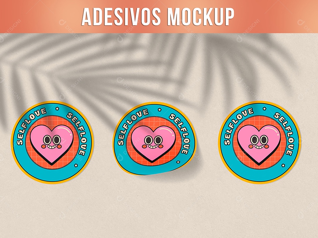 Adesivo Mockup PSD Editável