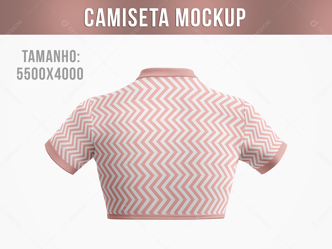 Camiseta Feminina com Gola Redonda Mockup PSD Editável