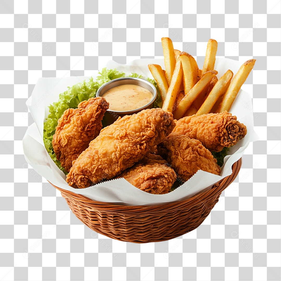 Frango Frito Porção PNG Transparente