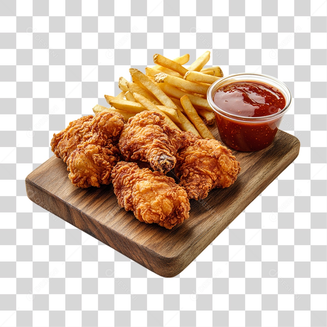 Frango Frito Porção PNG Transparente