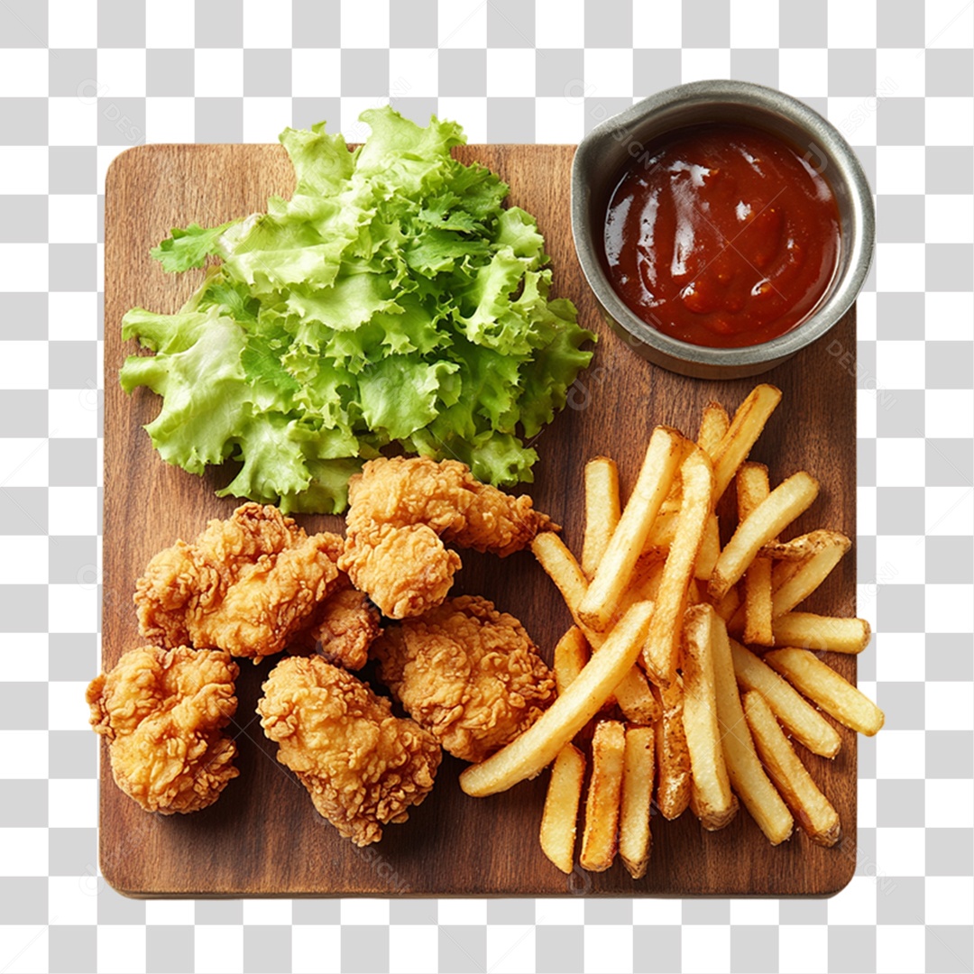 Frango Frito Porção PNG Transparente