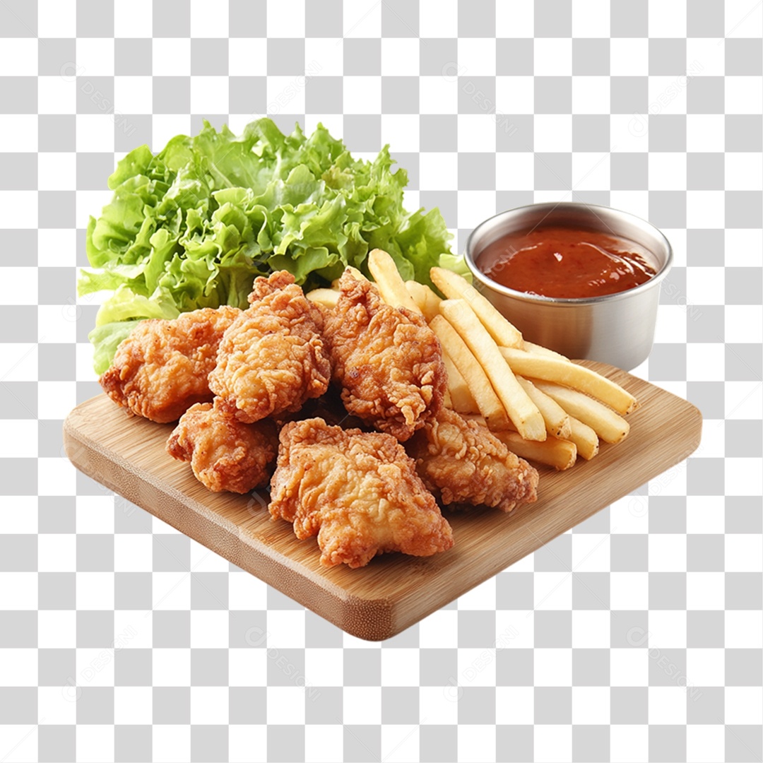 Frango Frito Porção PNG Transparente