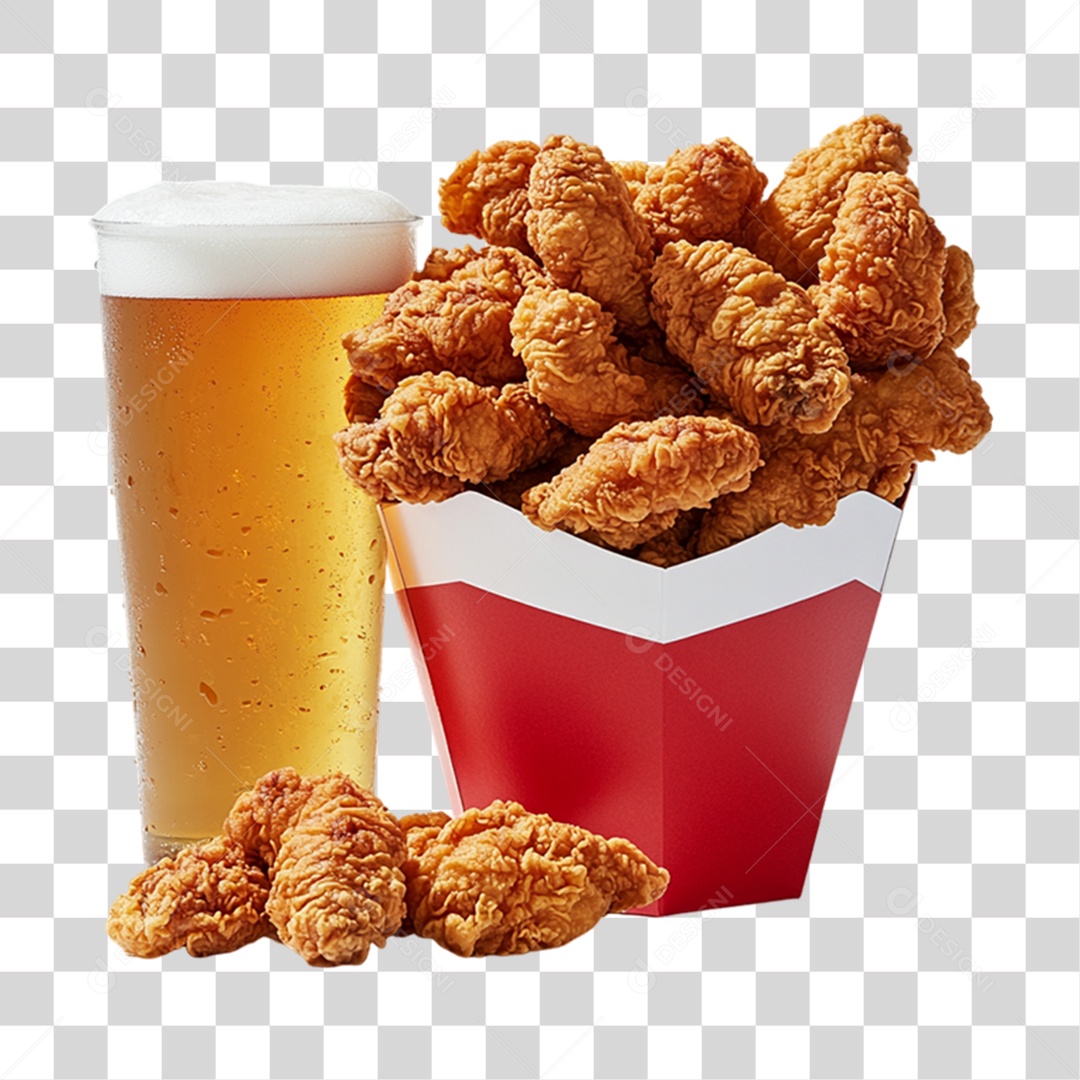 Frango Frito Porção PNG Transparente