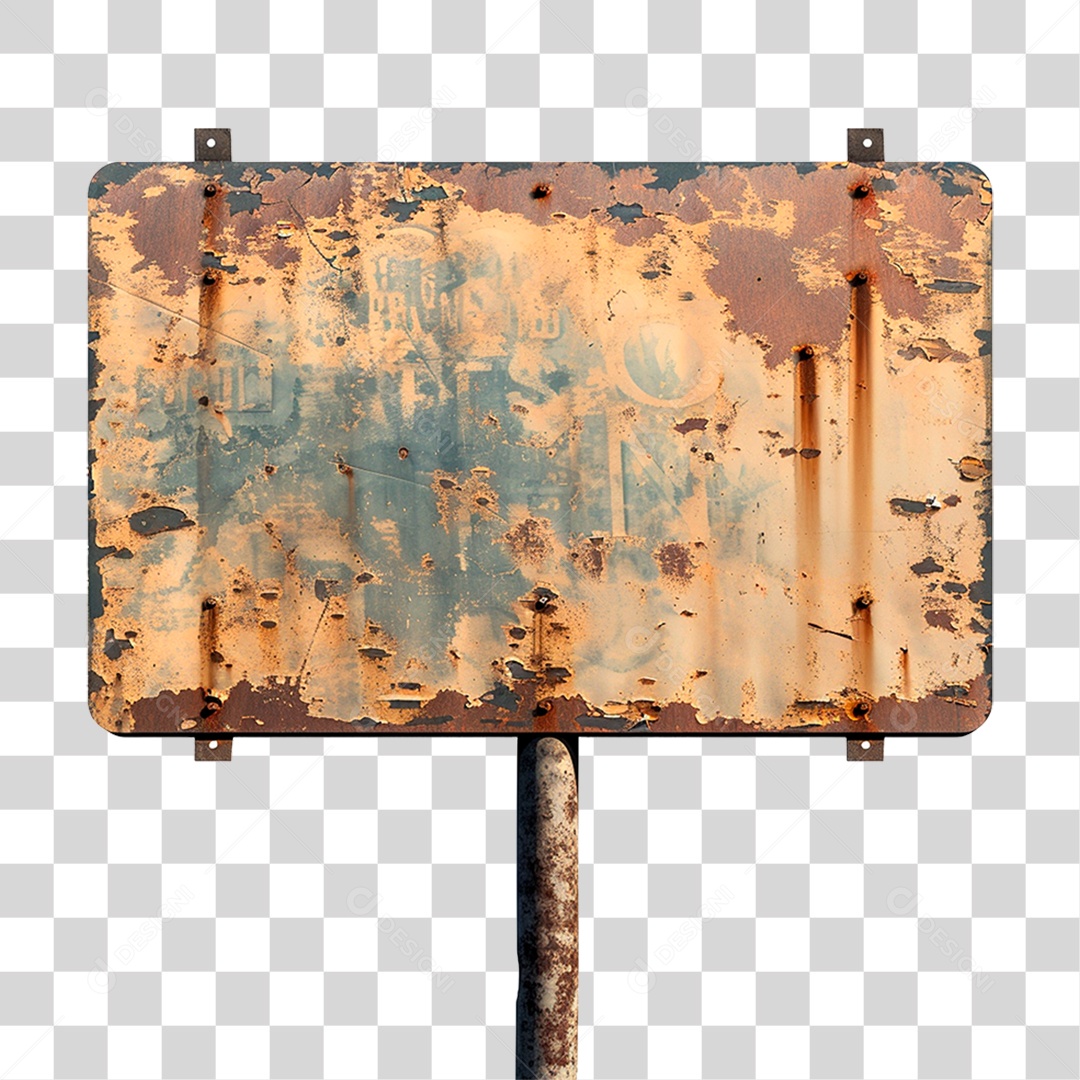 Placa Metálica PNG Transparente