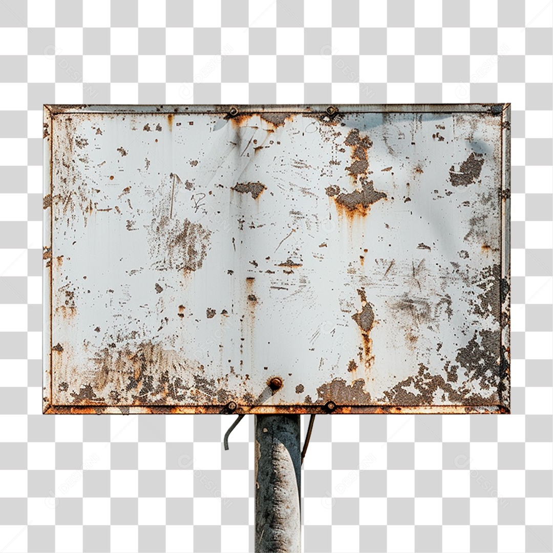 Placa Metálica PNG Transparente