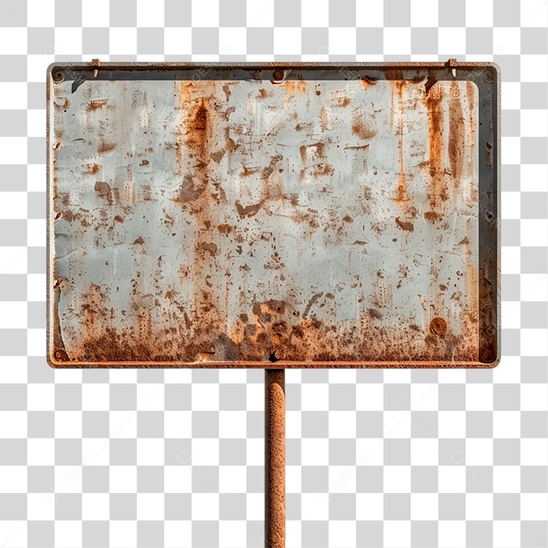 Placa Metálica PNG Transparente