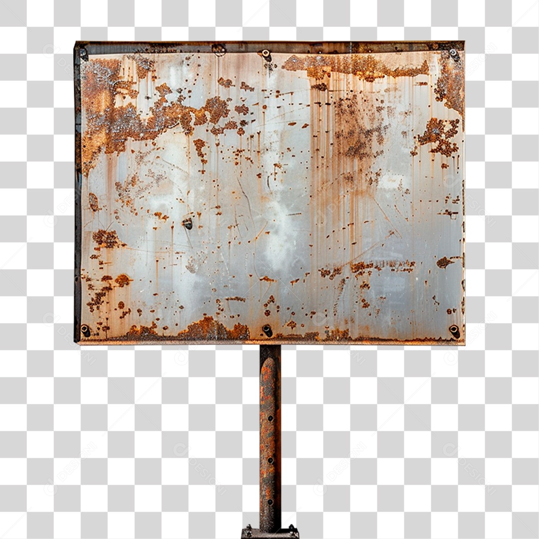 Placa Metálica PNG Transparente