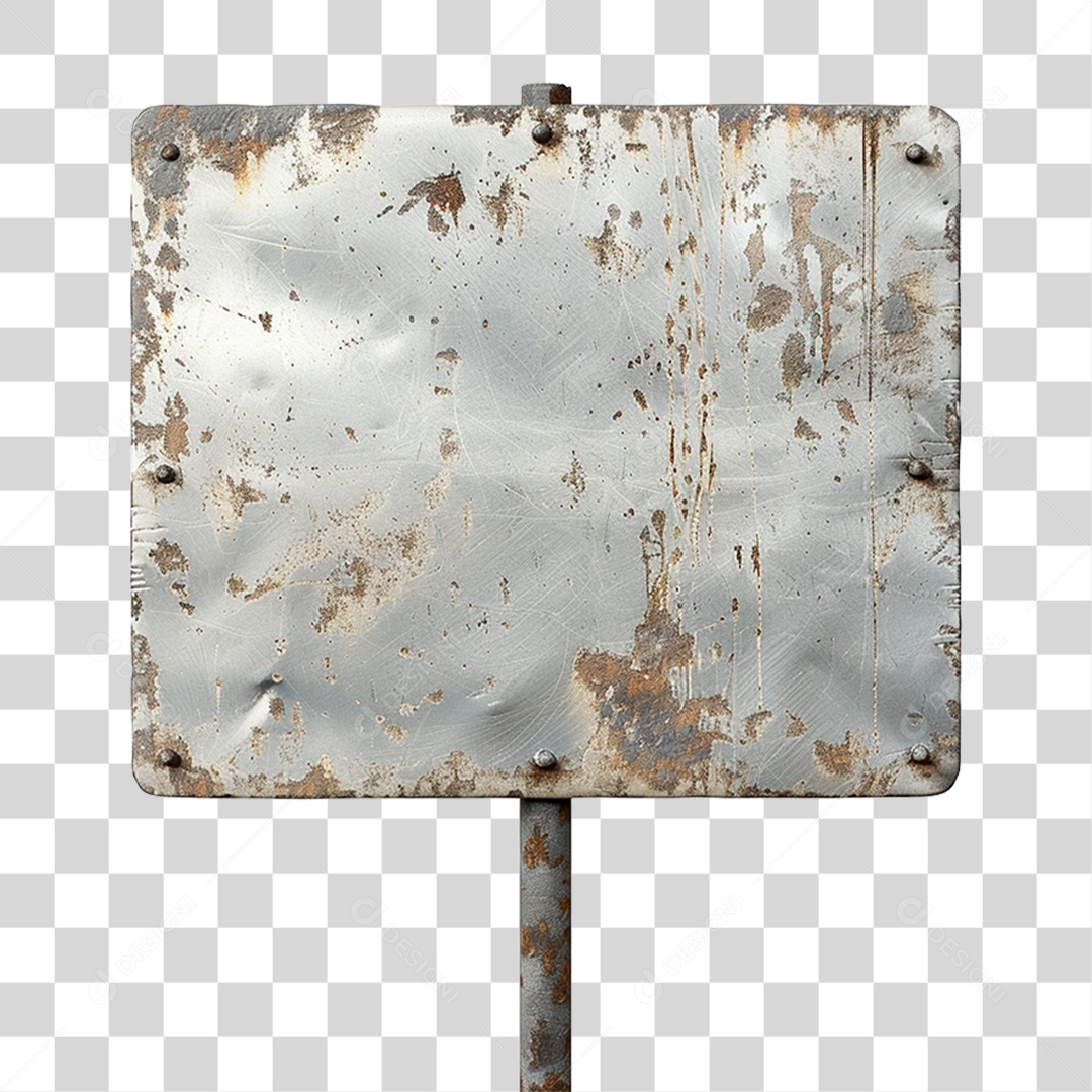 Placa Metálica PNG Transparente