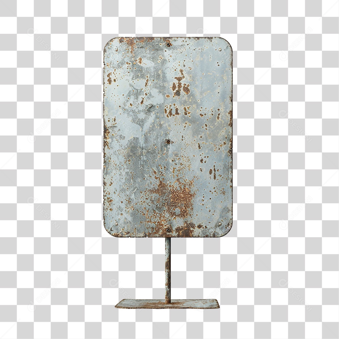 Placa Metálica PNG Transparente