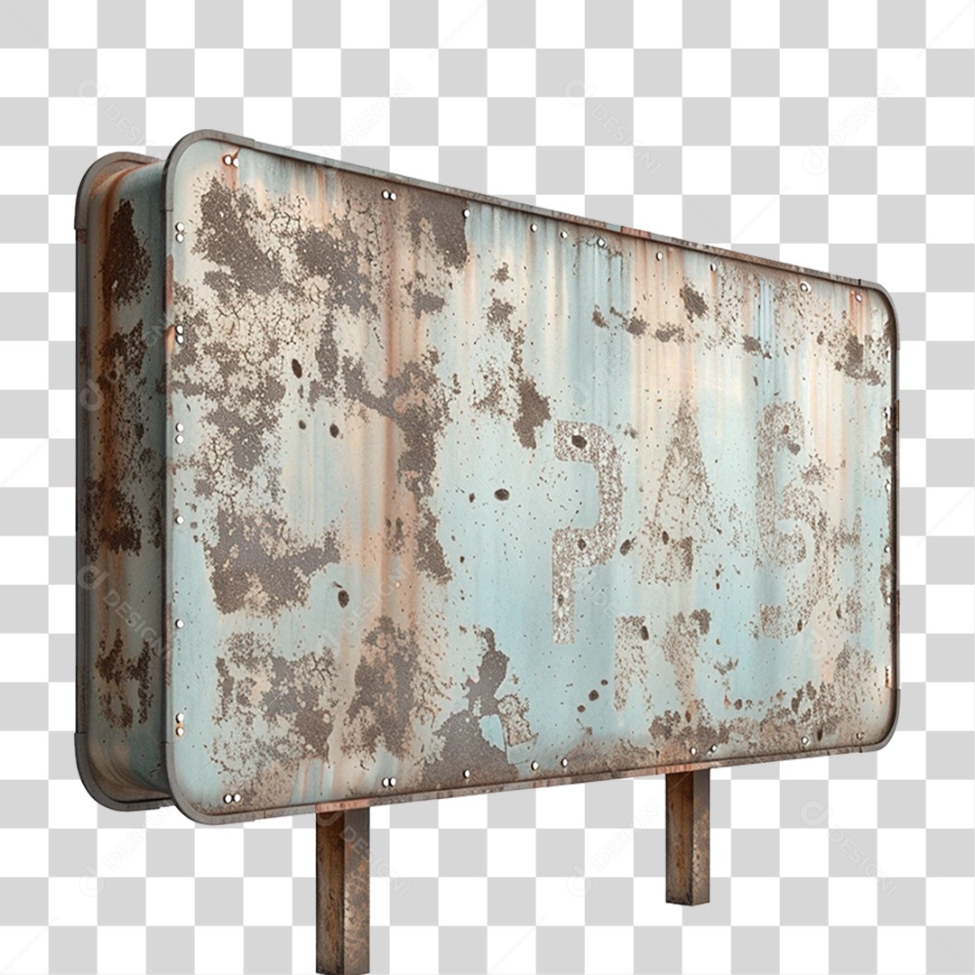 Placa Metálica PNG Transparente