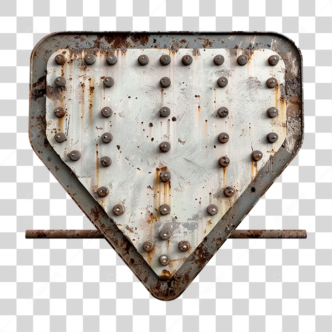 Triângulo Metálico PNG Transparente