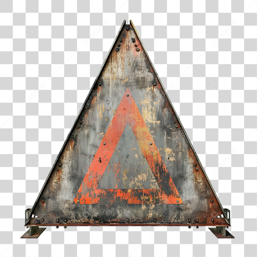 Triângulo Metálico PNG Transparente