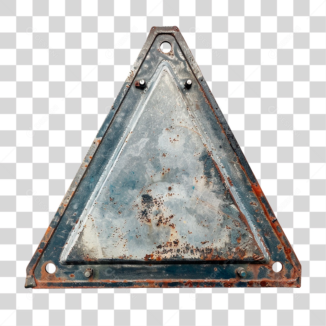 Triângulo Metálico PNG Transparente