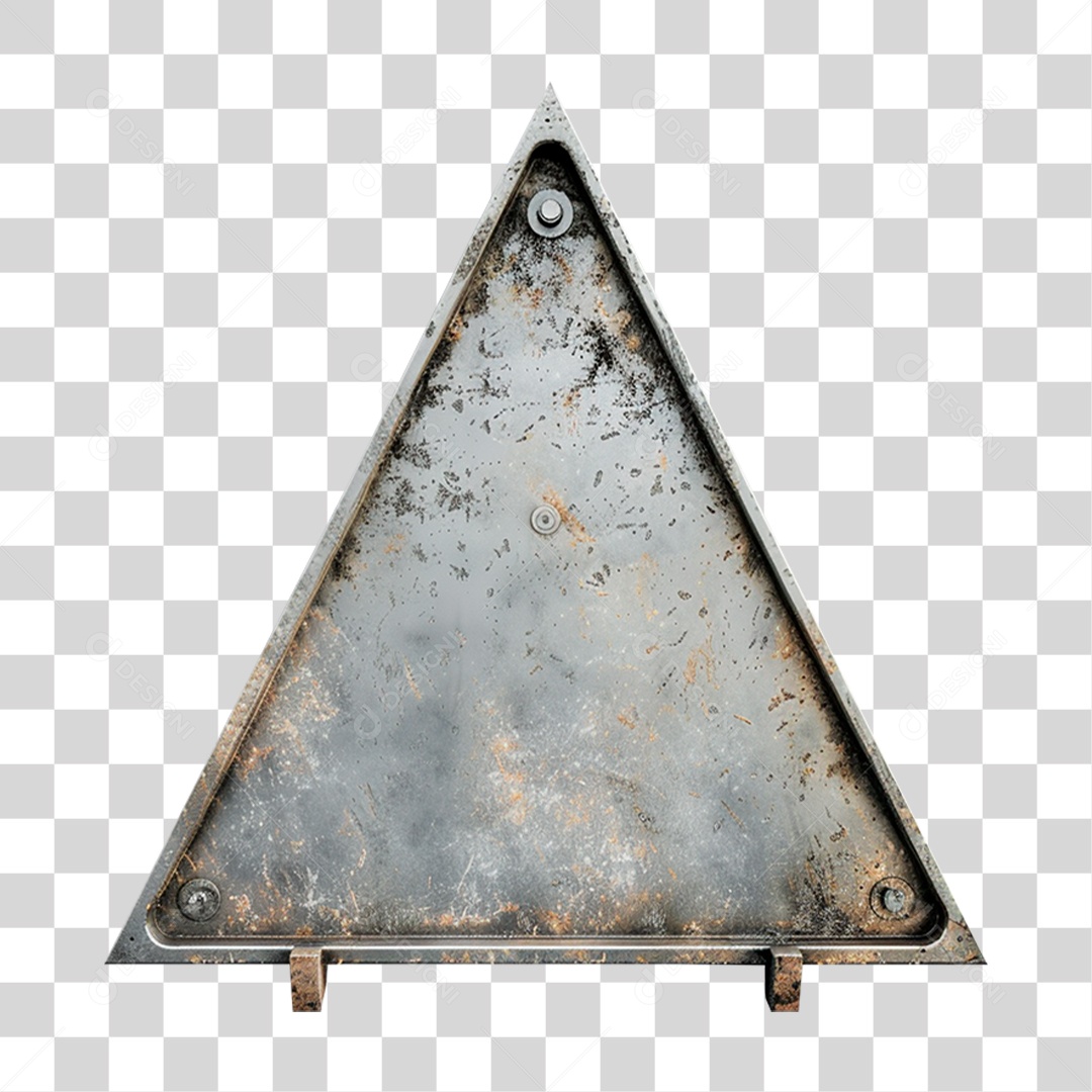 Triângulo Metálico PNG Transparente