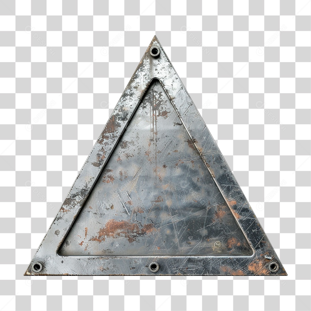Triângulo Metálico PNG Transparente