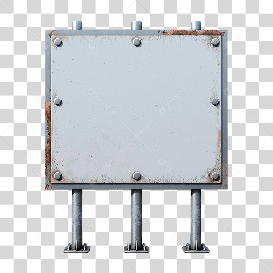 Placa Metálica PNG Transparente