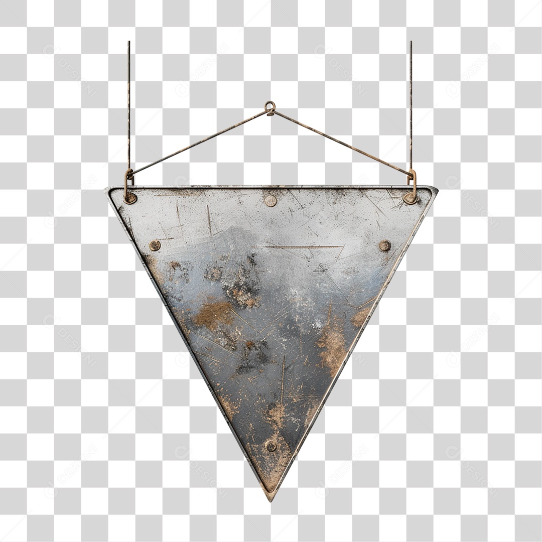 Triângulo Metálico PNG Transparente