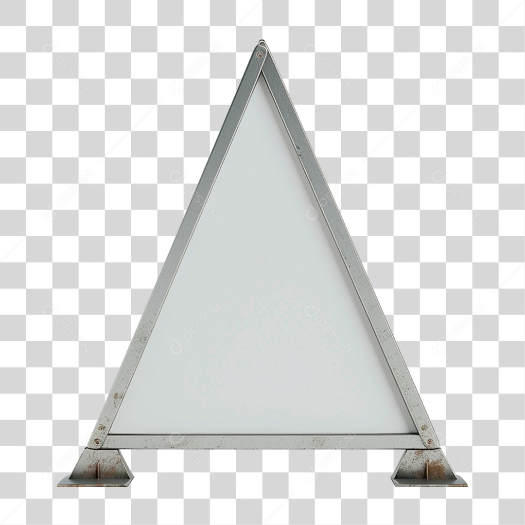 Triângulo Metálico PNG Transparente