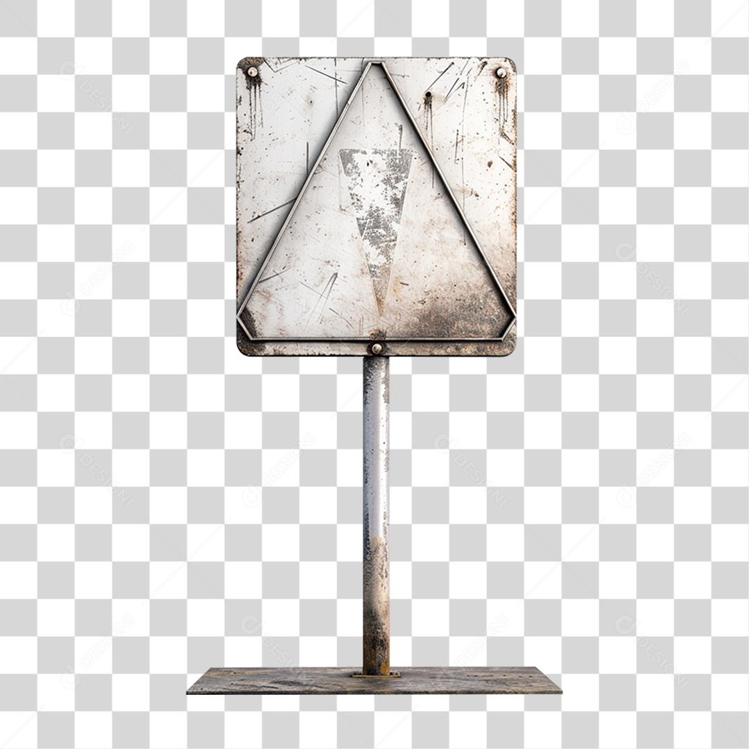 Triângulo Metálico PNG Transparente