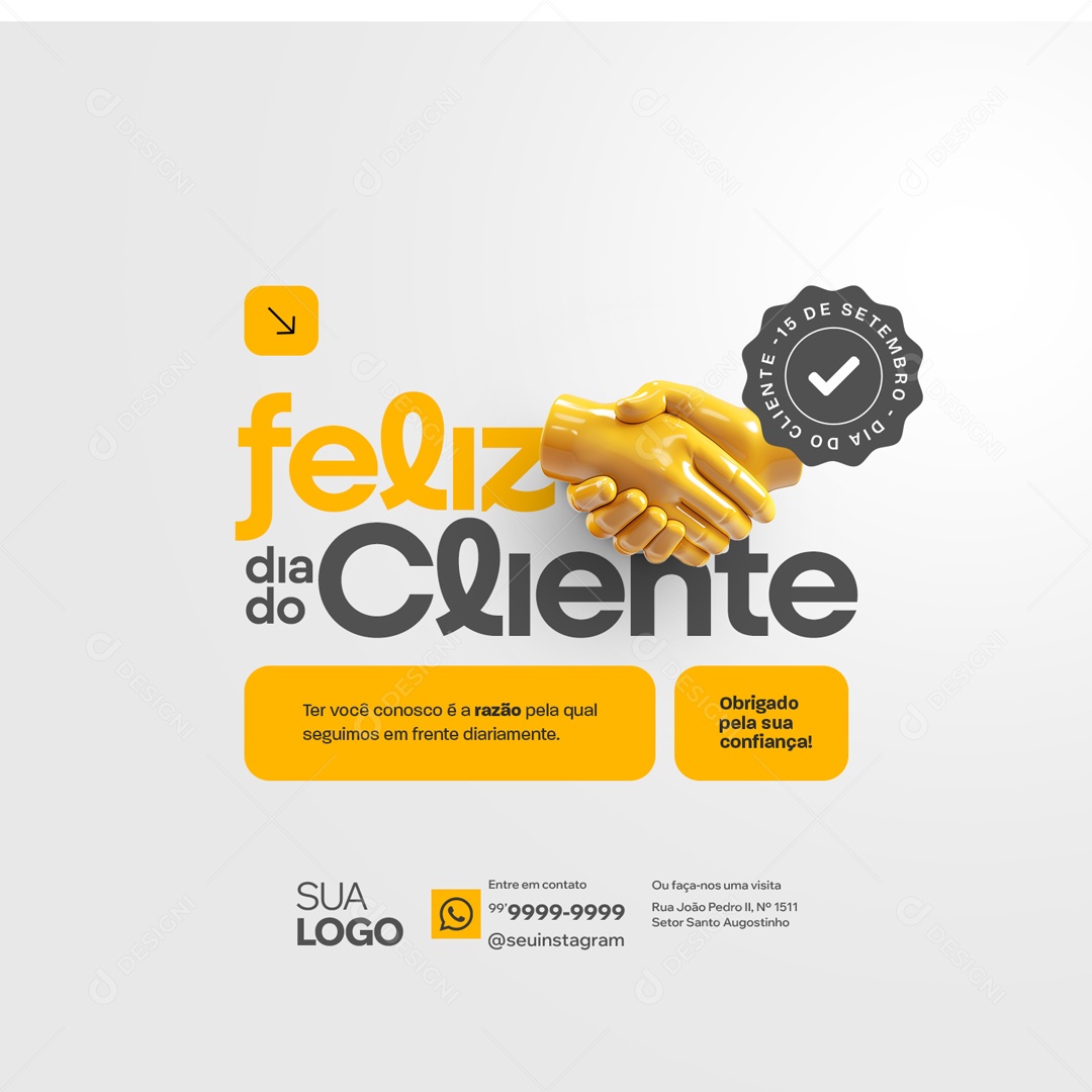 Dia do Cliente 15 de Setembro Social Media PSD Editável