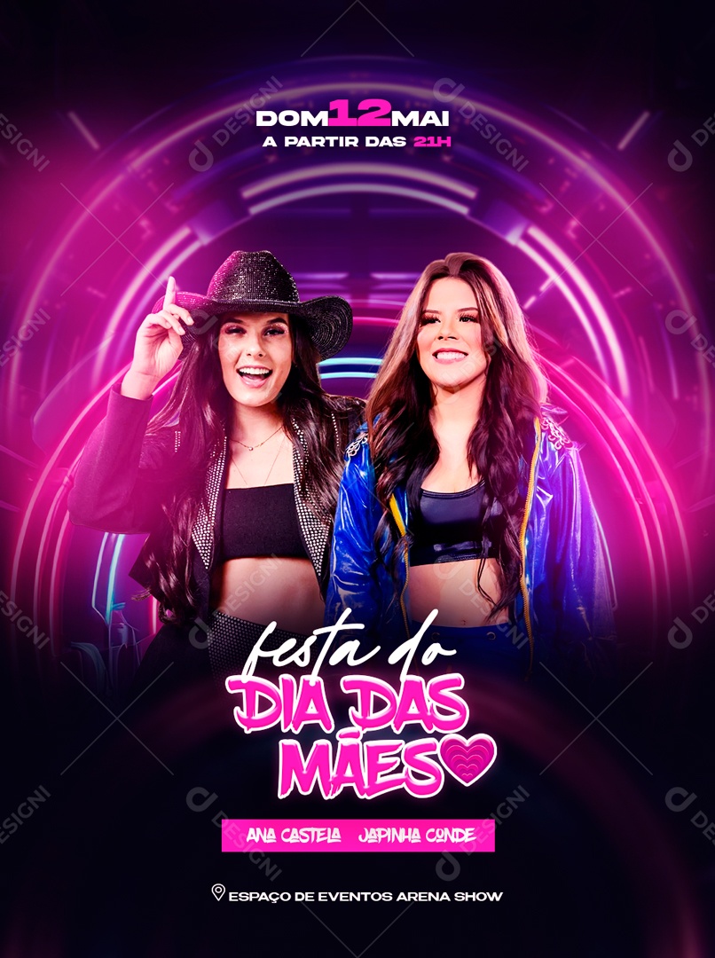 Flyer Festa do Dia das Mães Artistas Social Media PSD Editável