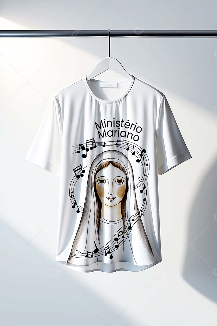 Mockup de Camiseta Católica PSD Editável