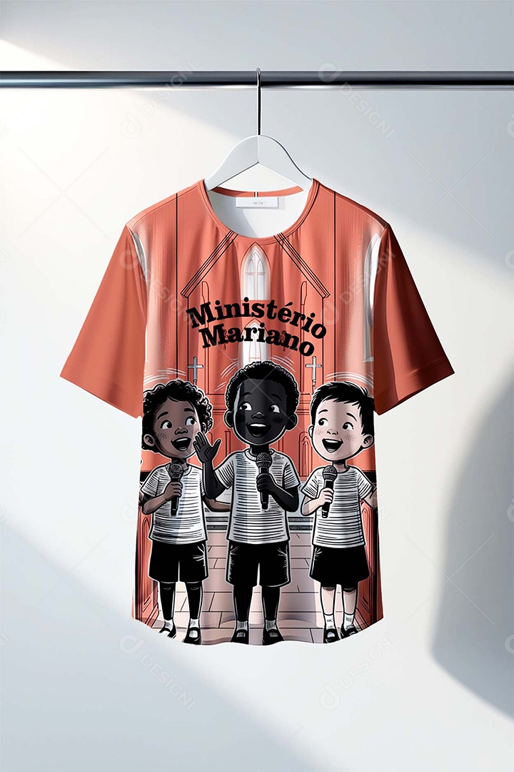 Mockup de Camiseta Católica PSD Editável