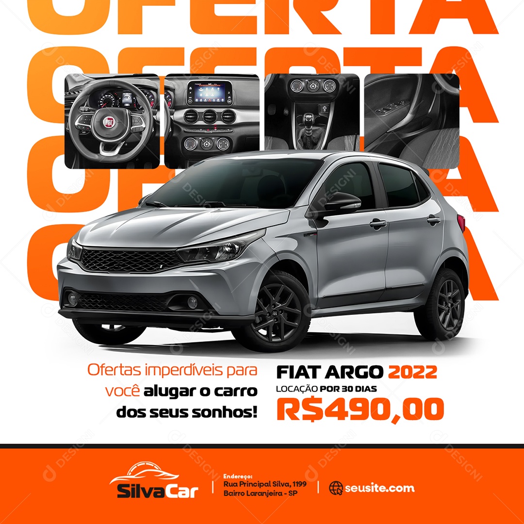 Locadora de Carro Ofertas Imperdíveis Social Media PSD Editável