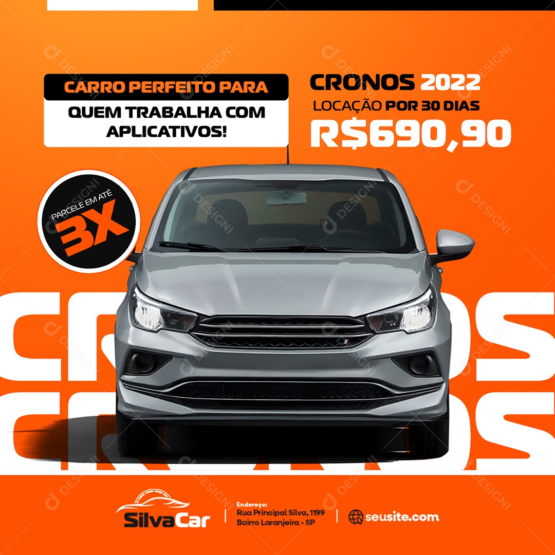 Locadora de Carro Cronos 2022 Social Media PSD Editável