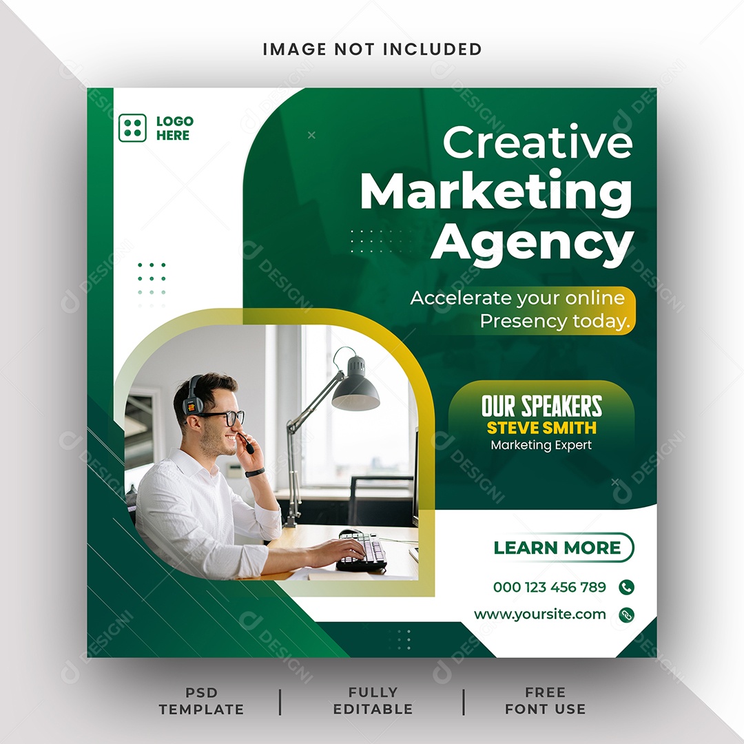 Agência de Negócios Webinar Social Media PSD Editável