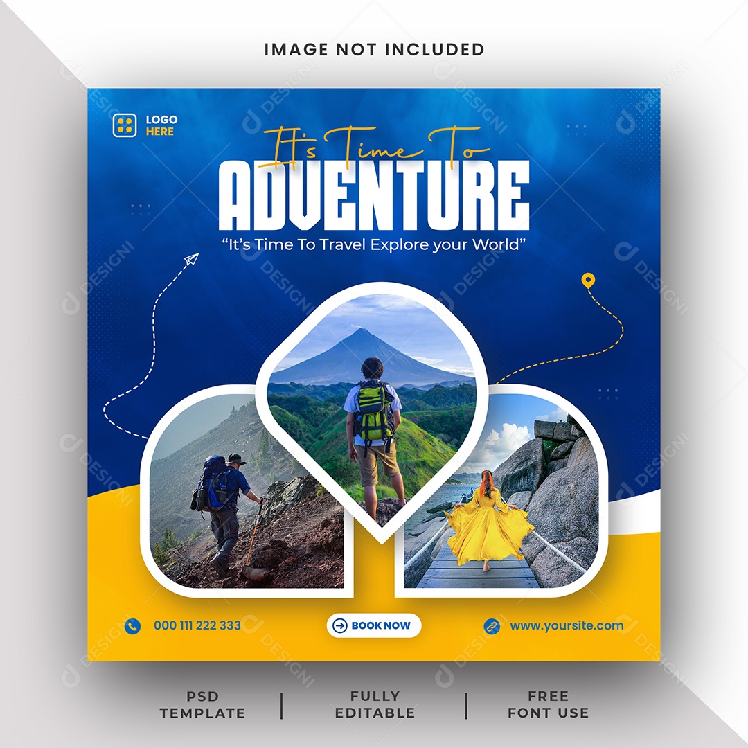 Aventura de Viagem Social Media PSD Editável
