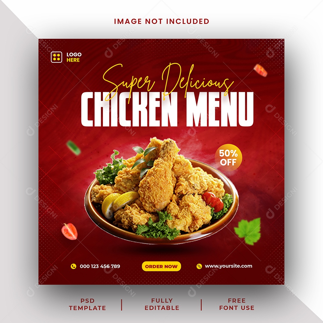 Food Menu Comida PSD Editável