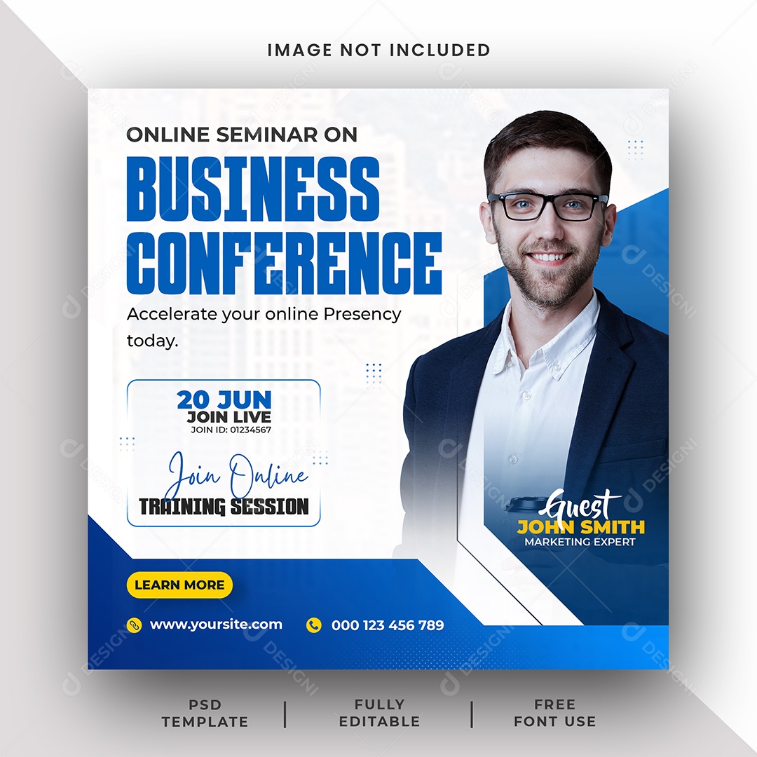 Oficina de Negócios Social Media PSD Editável