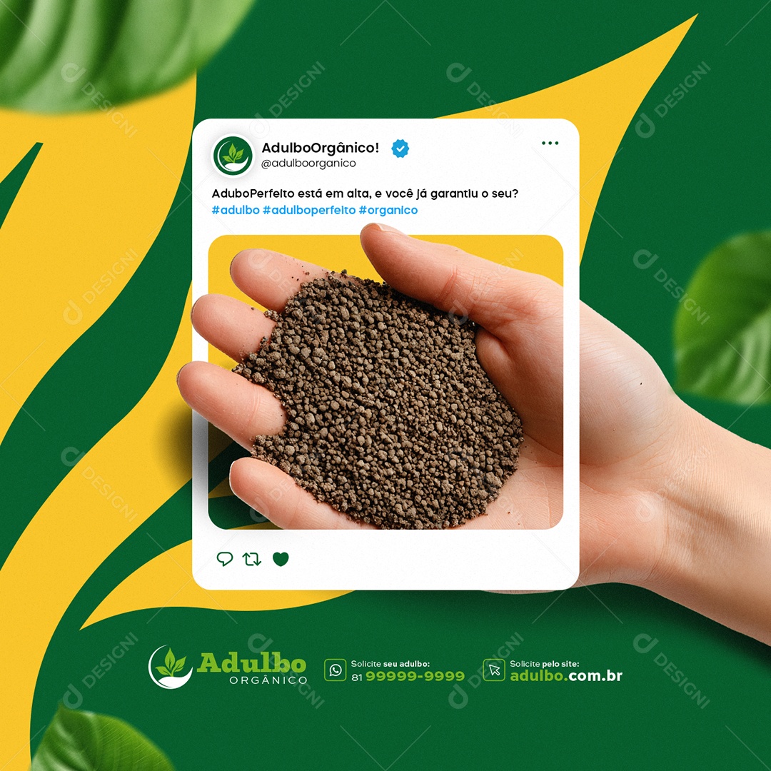 Adulbo Orgânico Você Já Garantiu o Seu Social Media PSD Editável
