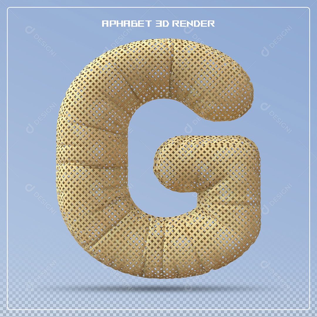 Letra 3D G Balão Dourado Elemento Para Composição PSD
