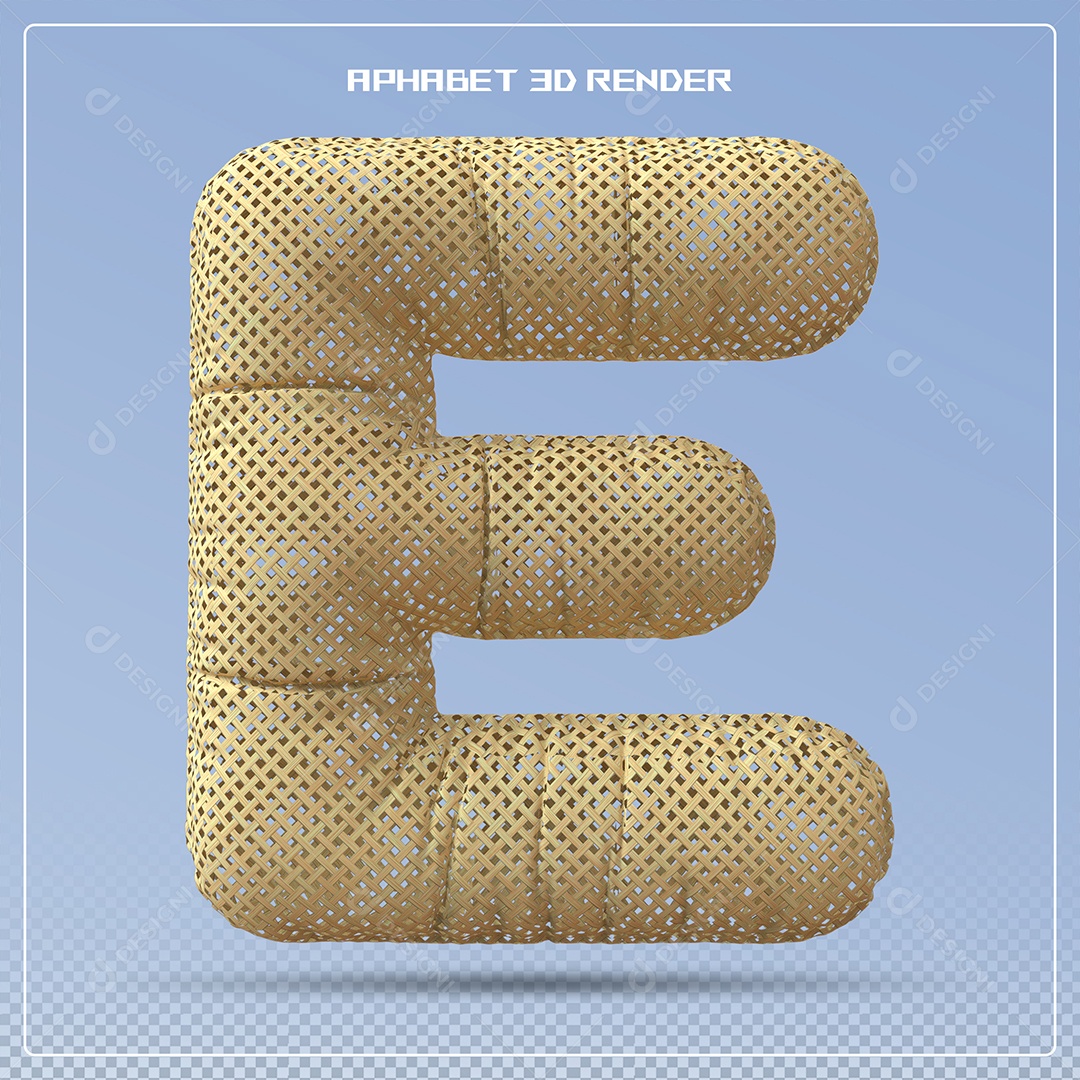 Letra 3D E Balão Dourado Elemento Para Composição PSD
