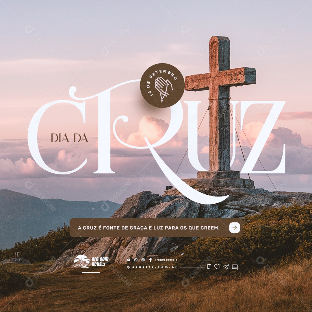 Dia da Cruz 14 de Setembro Social Media PSD Editável