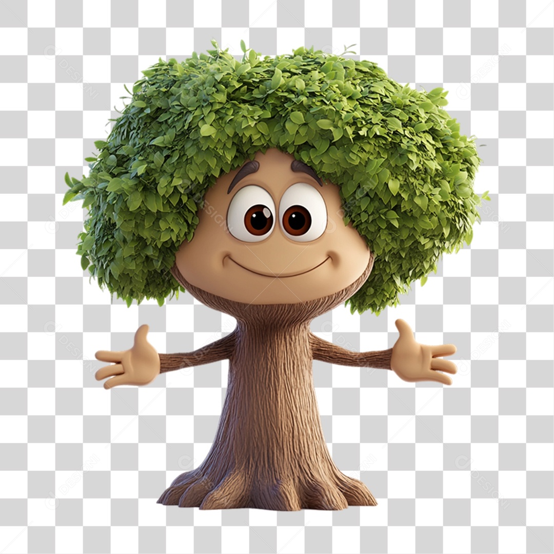 Elemento 3D Árvore PNG Transparente