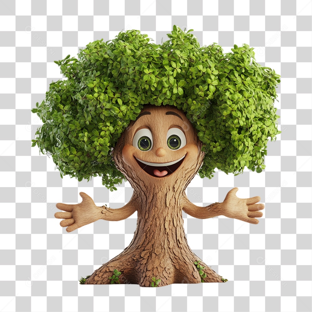 Elemento 3D Árvore PNG Transparente